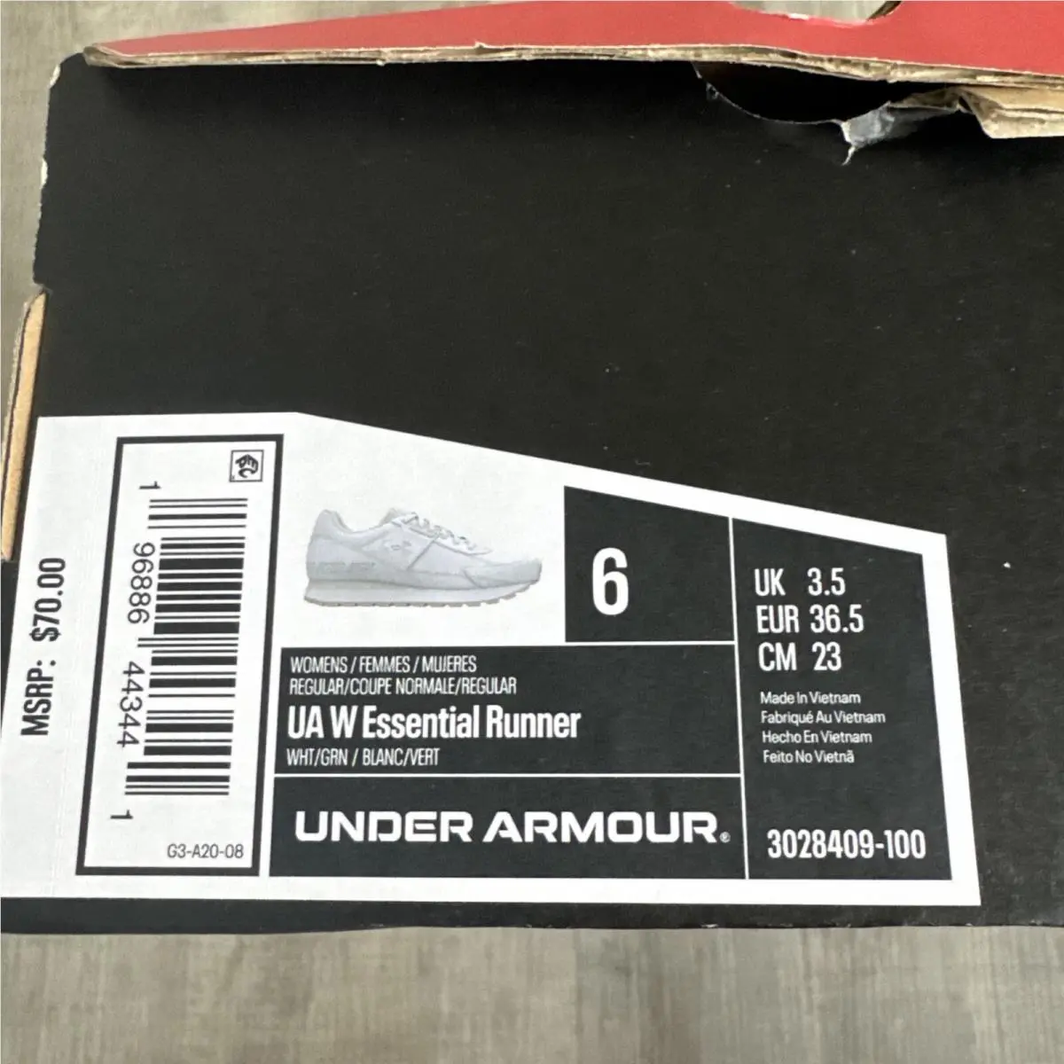Under Armour shoes - Under Armour Essential Runner - Essential Runner - 3028408-101 - White (UPC: 0196886443489) 5