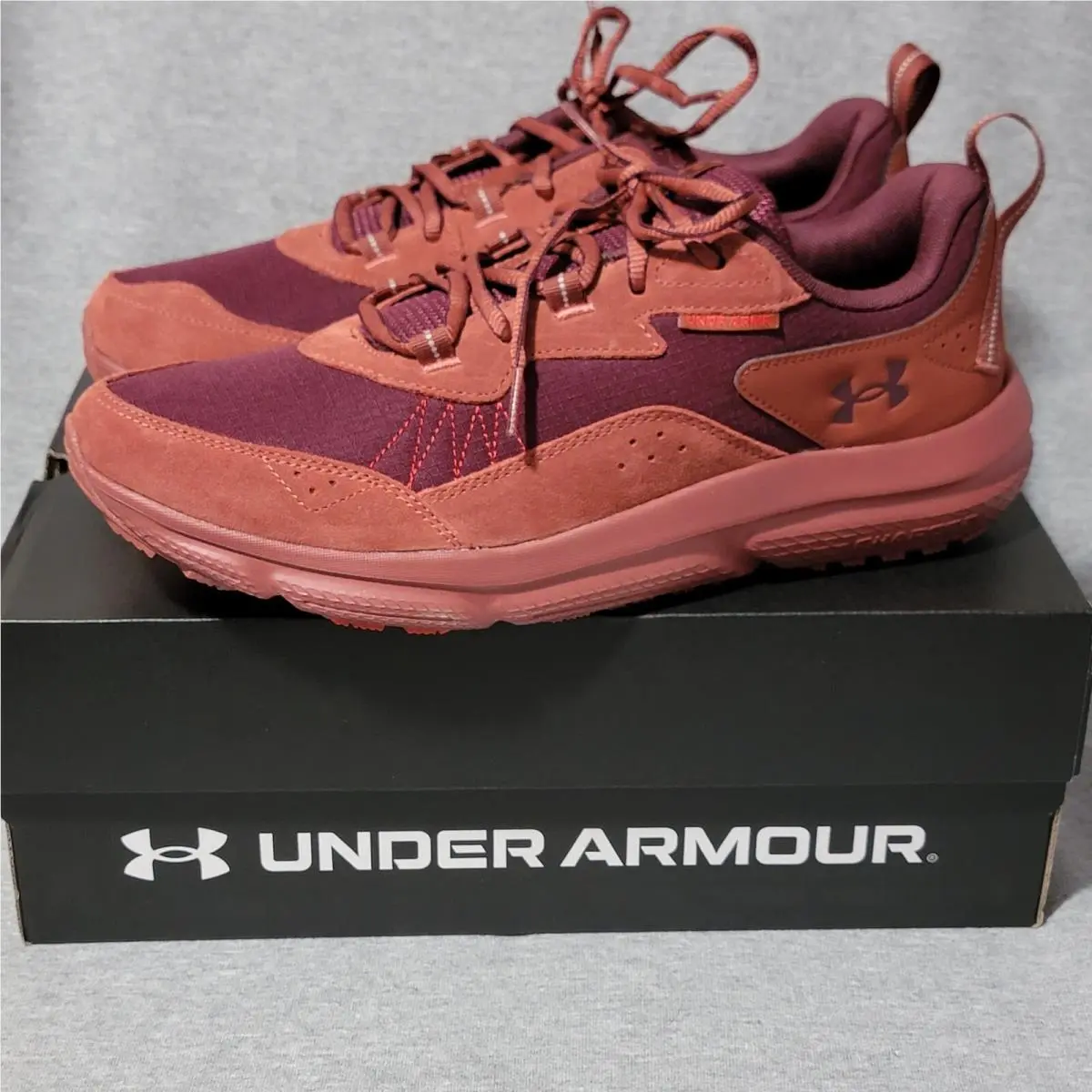 Under Armour Charged Verssert 2 Men`s 12 Sneakers Red Maroon Athletic Shoes