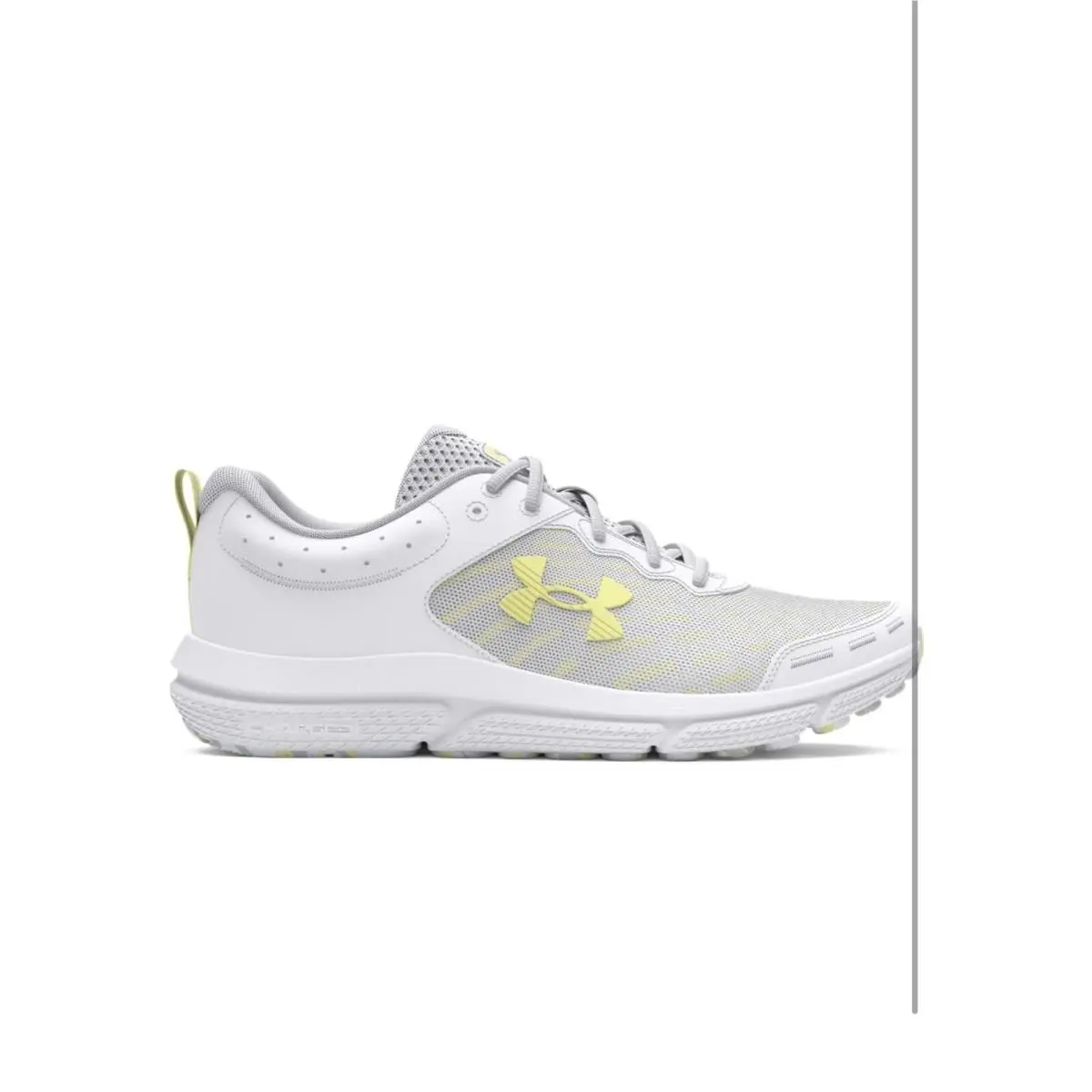 Size 6 - Under Armour Charged Assert 10 White Sonic Yellow W