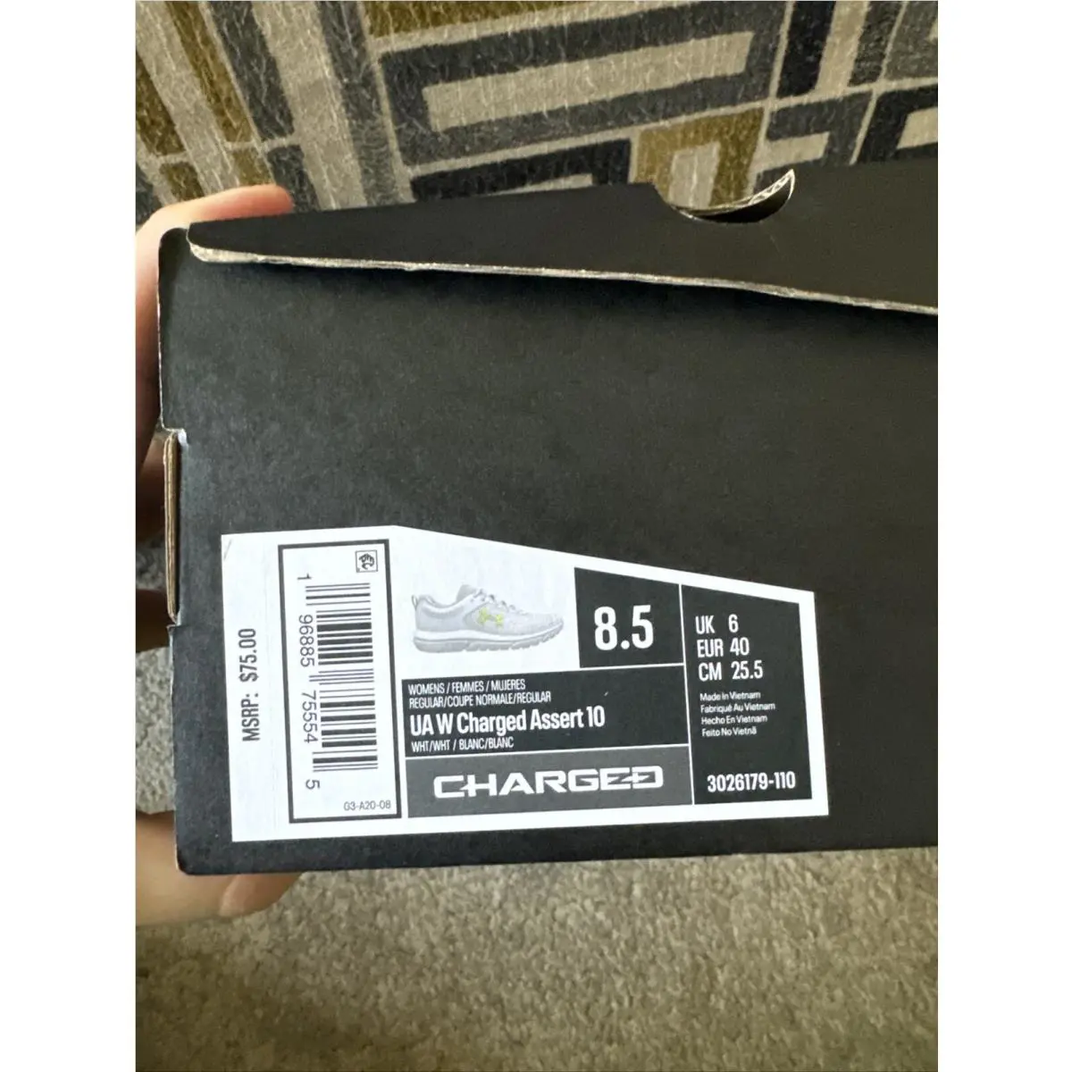 Under Armour shoes - Under Armour Charged Assert 10 - 3026179-110 - White Yellow 8