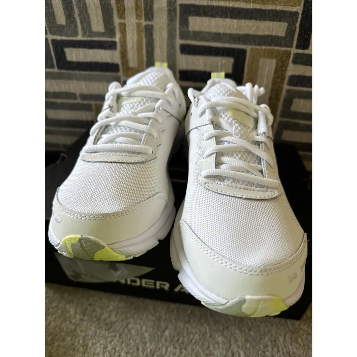 Under Armour shoes - Under Armour Charged Assert 10 - 3026179-110 - White Yellow 1