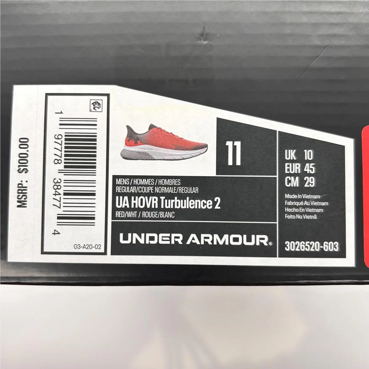 Under Armour shoes - Under Armour HOVR Turbulence 2 - 3026520-603 - Red 9