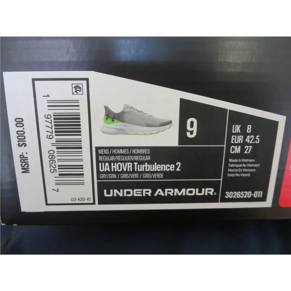Under Armour shoes - Under Armour HOVR Turbulence - HOVR Turbulence - 3026520 - Gray (UPC: 0197779084147) 8