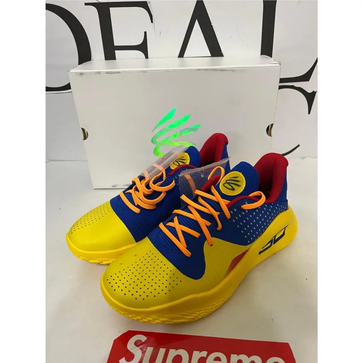 Under Armour Curry 4 Low Flotro UA Jam Balcony Basketball 3026620-400 Men’s 9.5