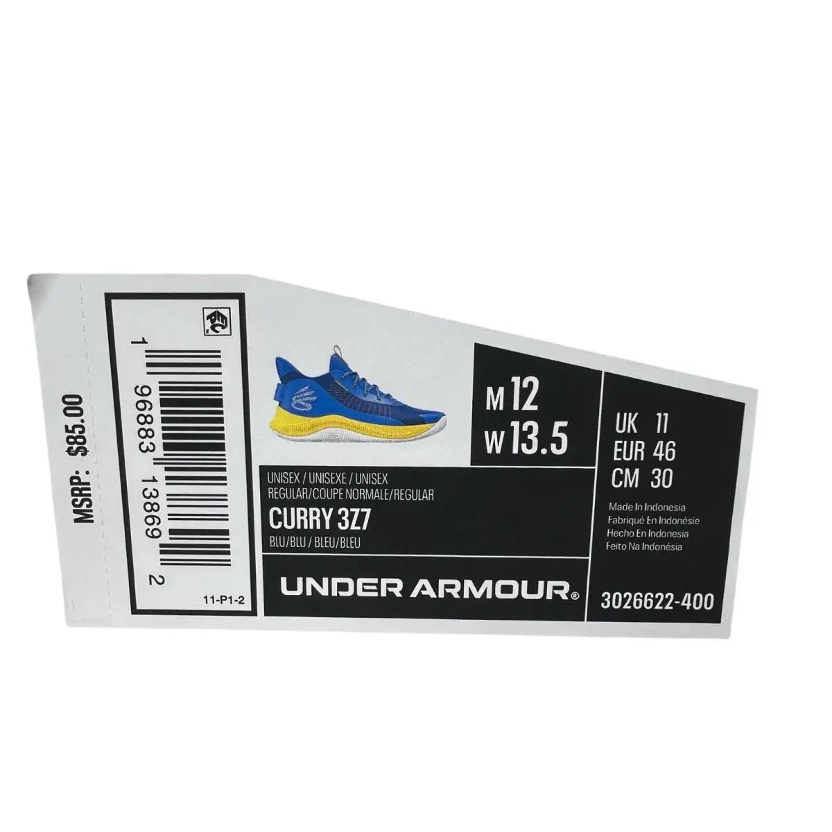 Under Armour shoes - Under Armour Curry 3Z7 - Curry - 3026622-400 - Blue (UPC: 196883138692) 0