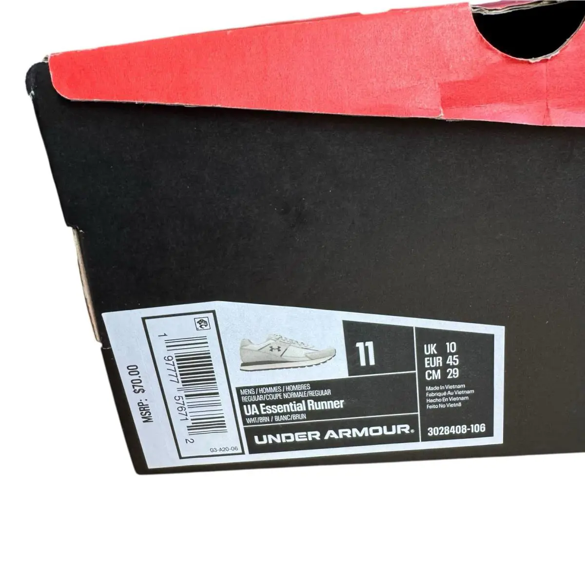 Under Armour shoes - Under Armour Essential Runner - Essential Runner - 3028408-106 - White (UPC: 0197777576712) 12