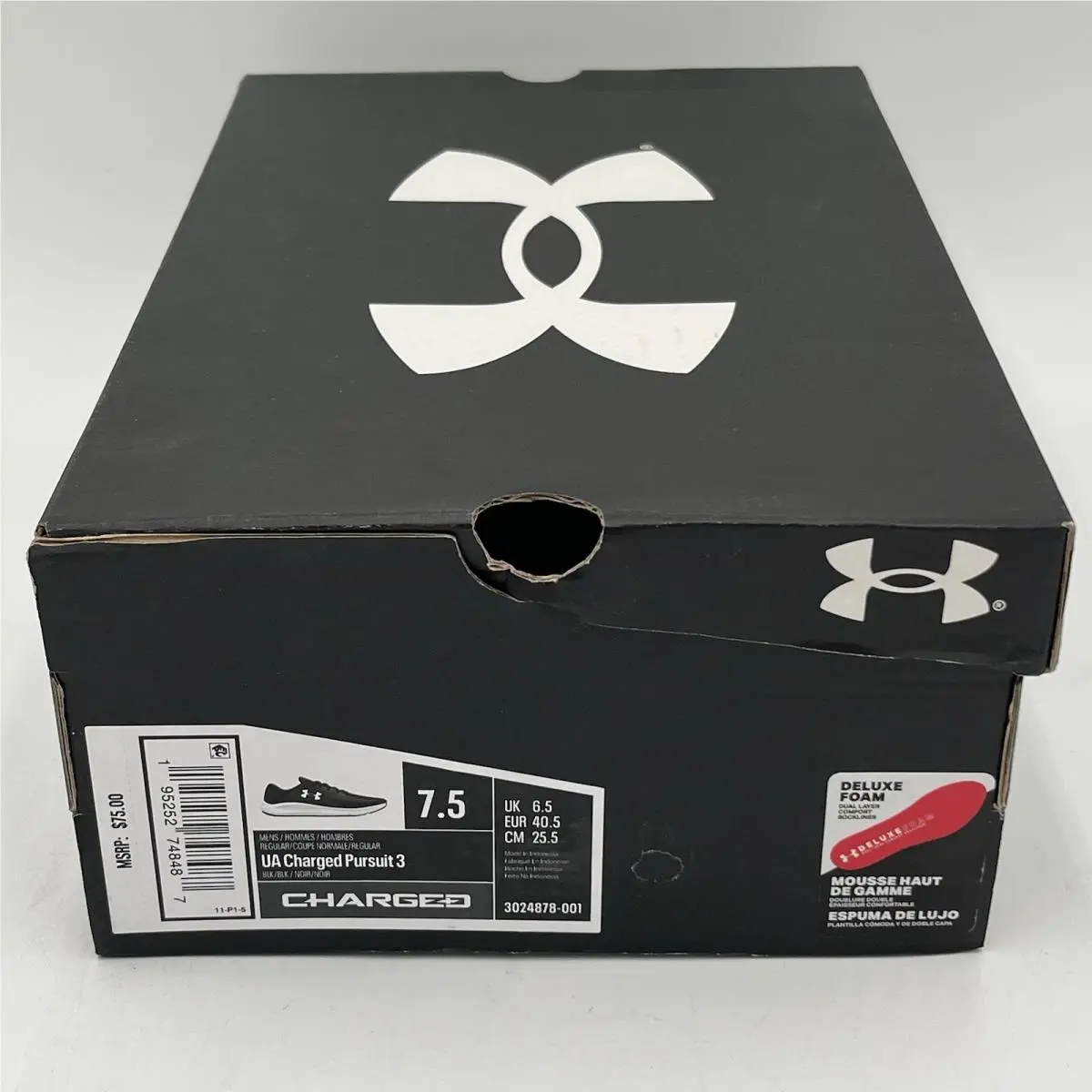 Under Armour shoes - Under Armour Charged Pursuit 3 - 3024889-001 - Black (UPC: 195252748487) 9
