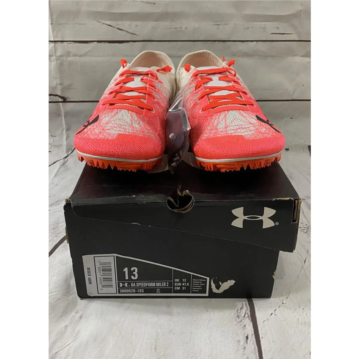 Under Armour shoes - UNDER ARMOUR UA SpeedForm Miler Pro 2 - 3000020 - White, Solar Red 4