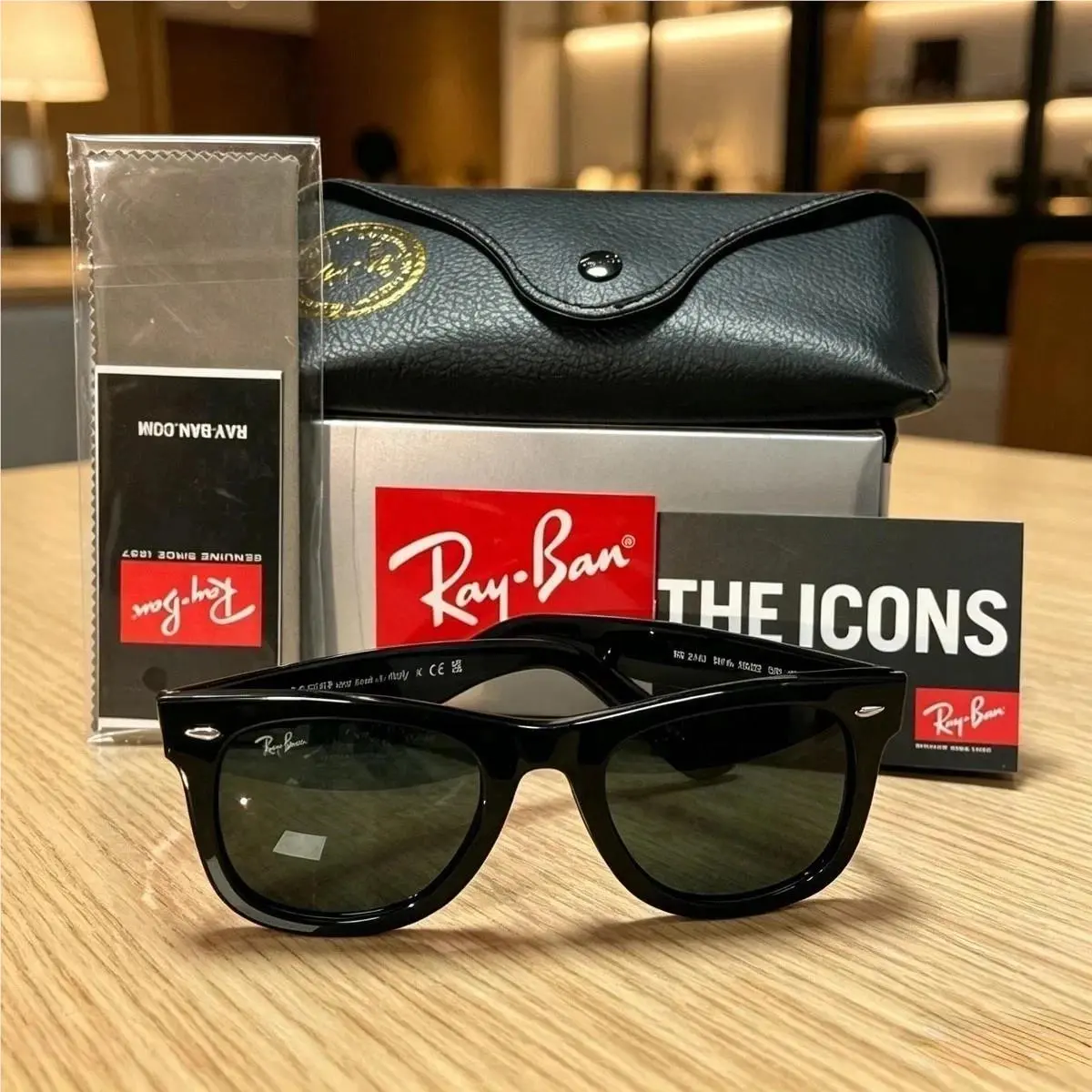 Ray-ban RB2140 Wayfarer Classic Sunglasses Sunglass Black Frame Gray Lens 50mm by Ray-Ban