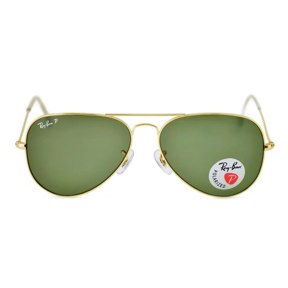 Ray-ban Sunglasses RB3025 Aviator Classic Gold Frame Polarized Green Lens 58mm