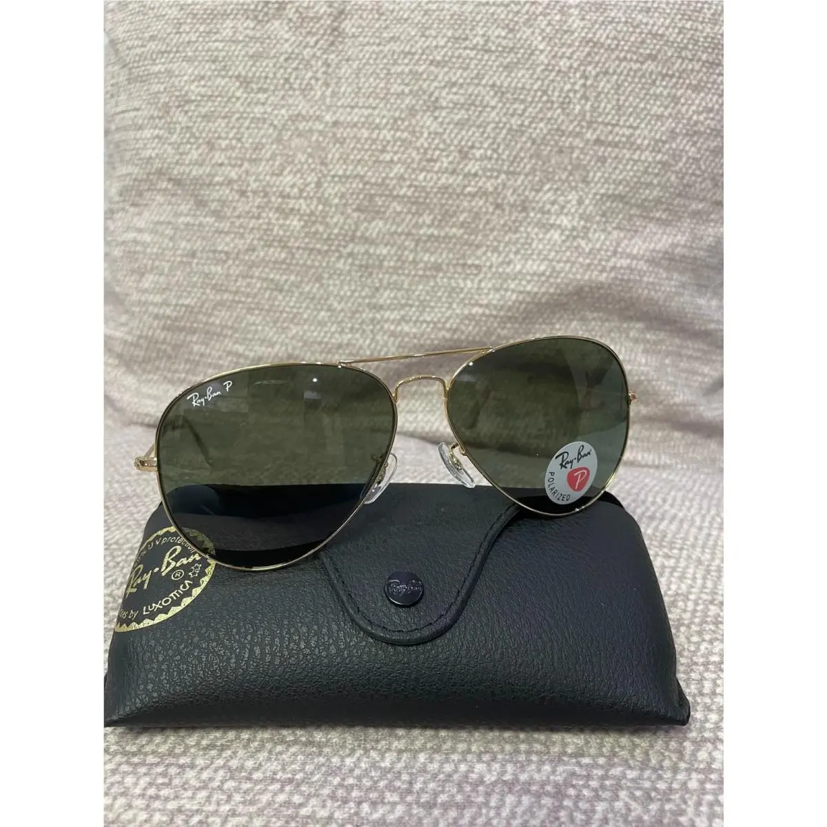 Ray-ban Polarized Sunglasses RB3025 Aviator Classic Gold Frame/ Green Lens 58-14