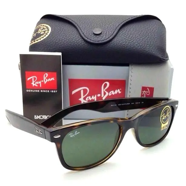 Ray-ban Sunglasses RB 2132 902 58-18 Wayfarer Tortoise w/ G-15 Green Lenses