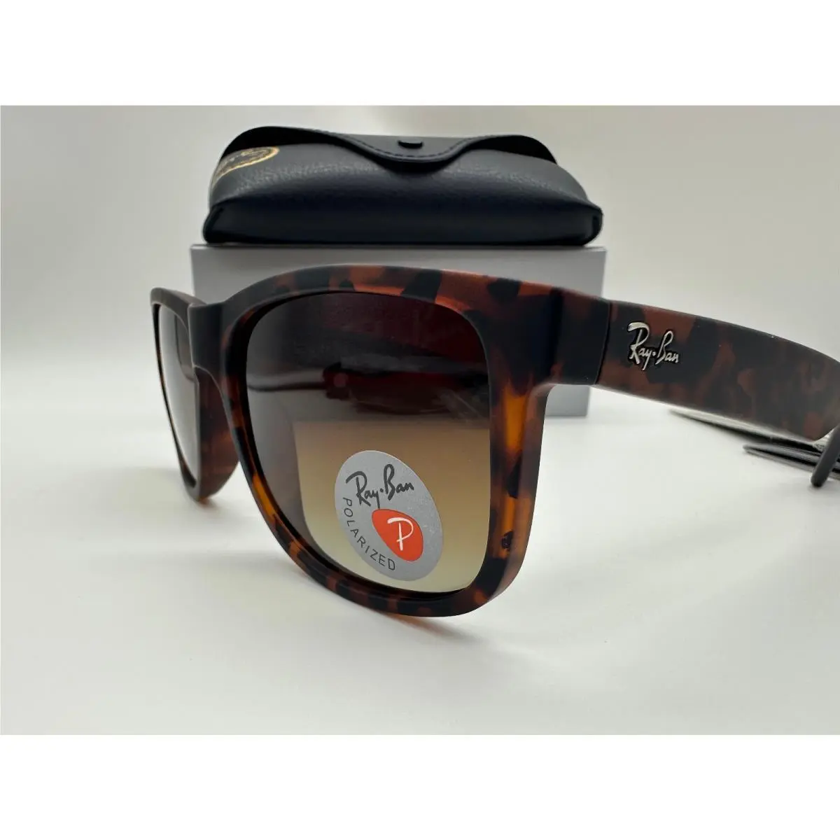 Ray-ban Justin Classic RB4165 Tortoise Polarized Brown Men Sunglasses 54mm