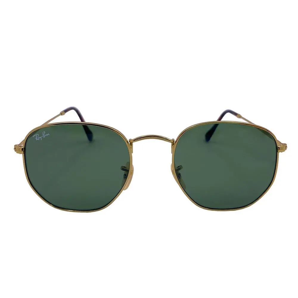 Ray-ban Sunglasses RB3548N Hexagonal Flat Gold Frame Green Classic Lenses 54mm