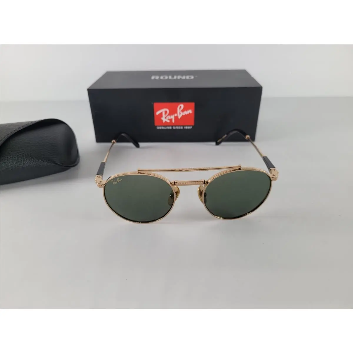 Ray Ban Sunglasses Round Ii Titanium RB8237 313852 Arista w Green 50-20-140