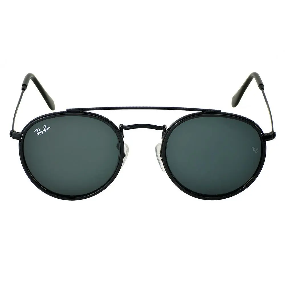 Ray-ban Sunglasses RB3647N Round Double Bridge Black Frame Blue Grey Lens 51mm