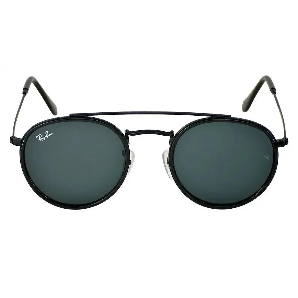 Ray-ban Sunglasses RB3647N Round Double Bridge Black Frame Blue Grey Lens 51mm by Ray-Ban