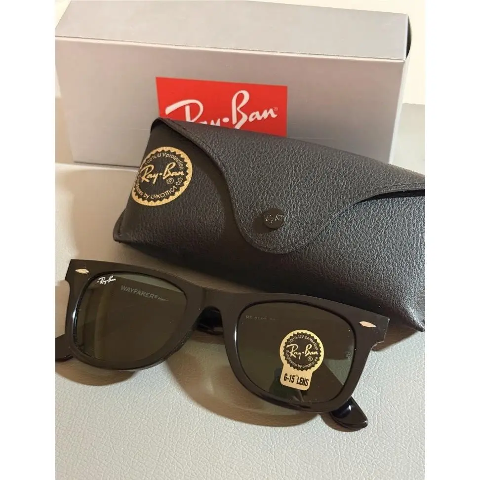 Ray-ban RB2140 Wayfarer Black Frame /G15 Green Unisex 54MM Sunglasses