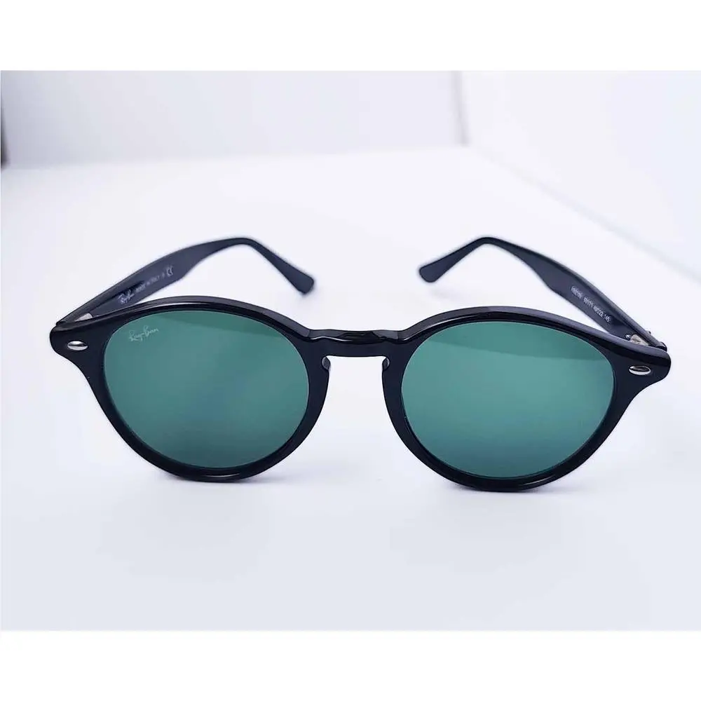 Ray Ban RB2180 Polished Black Frame Dark Green Lenses Unisex Sunglasses 49Mm