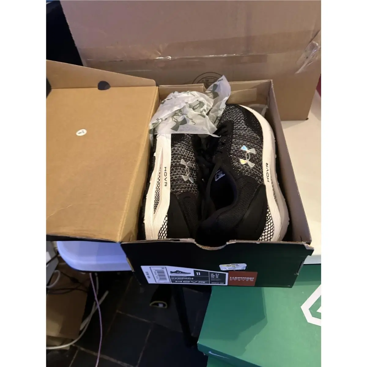 Under Armour shoes - HOVR Intake 6 - HOVR Intake - 3026134-001 - Black/White (UPC: 0196039886569) 3