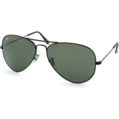 Ray-ban RB3025 L2823 Polished Black Aviator Classic G-15 Green 58-14-135