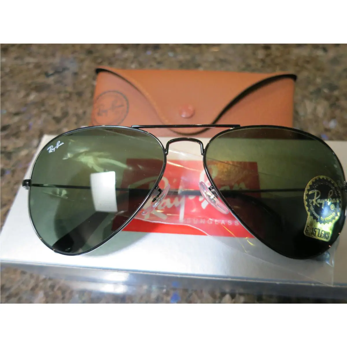 Ray-ban Aviator RB 3025 L2823 58-14 Black Frame Large Metal w/ G15 Lenses