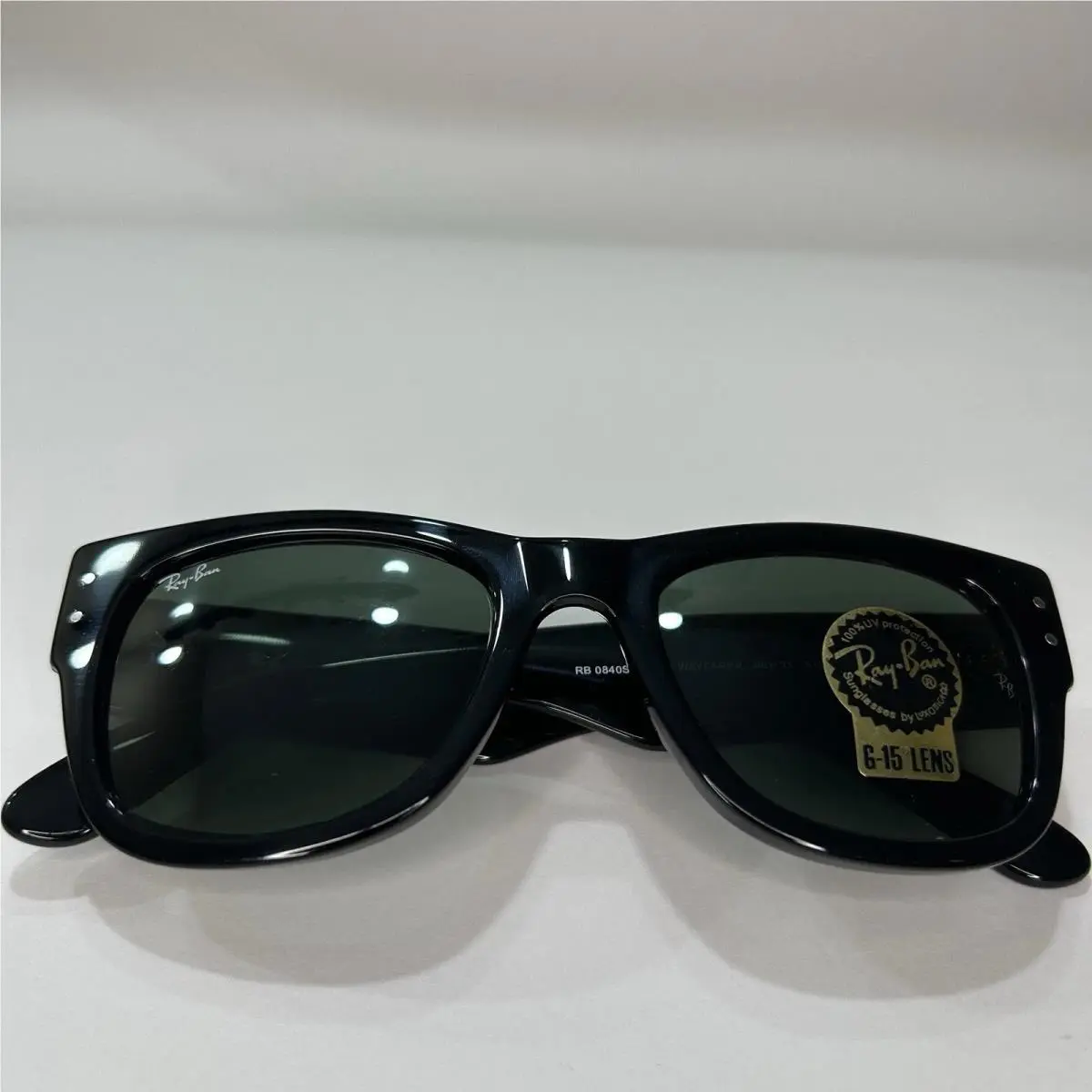Ray-ban Mega Wayfarer RB0840S 901/31 Black Frame Green Lens
