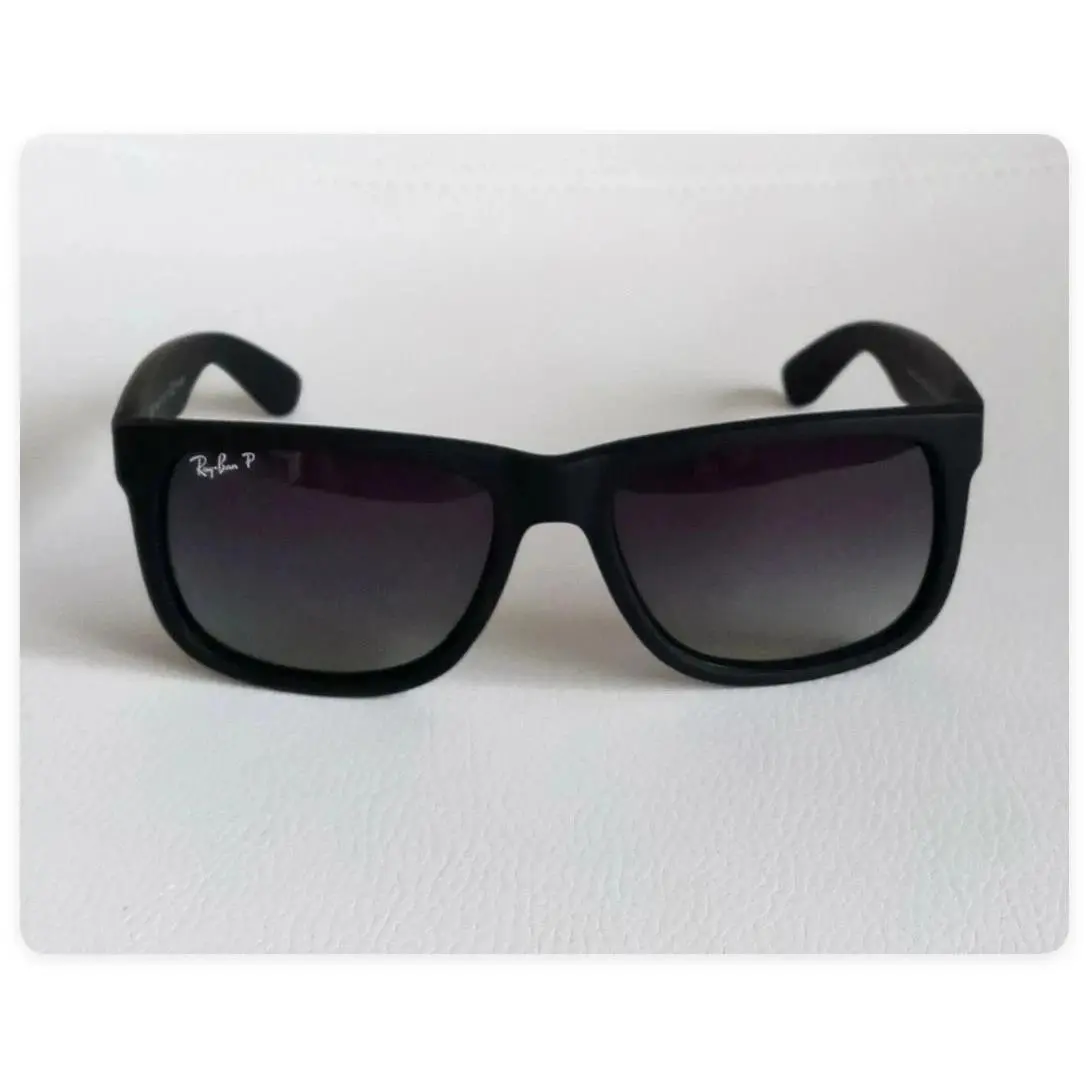 Ray-ban Justin RB4165 622/T3 Matte Black Grey Gradient Polarized Sunglasses 54mm by Ray-Ban