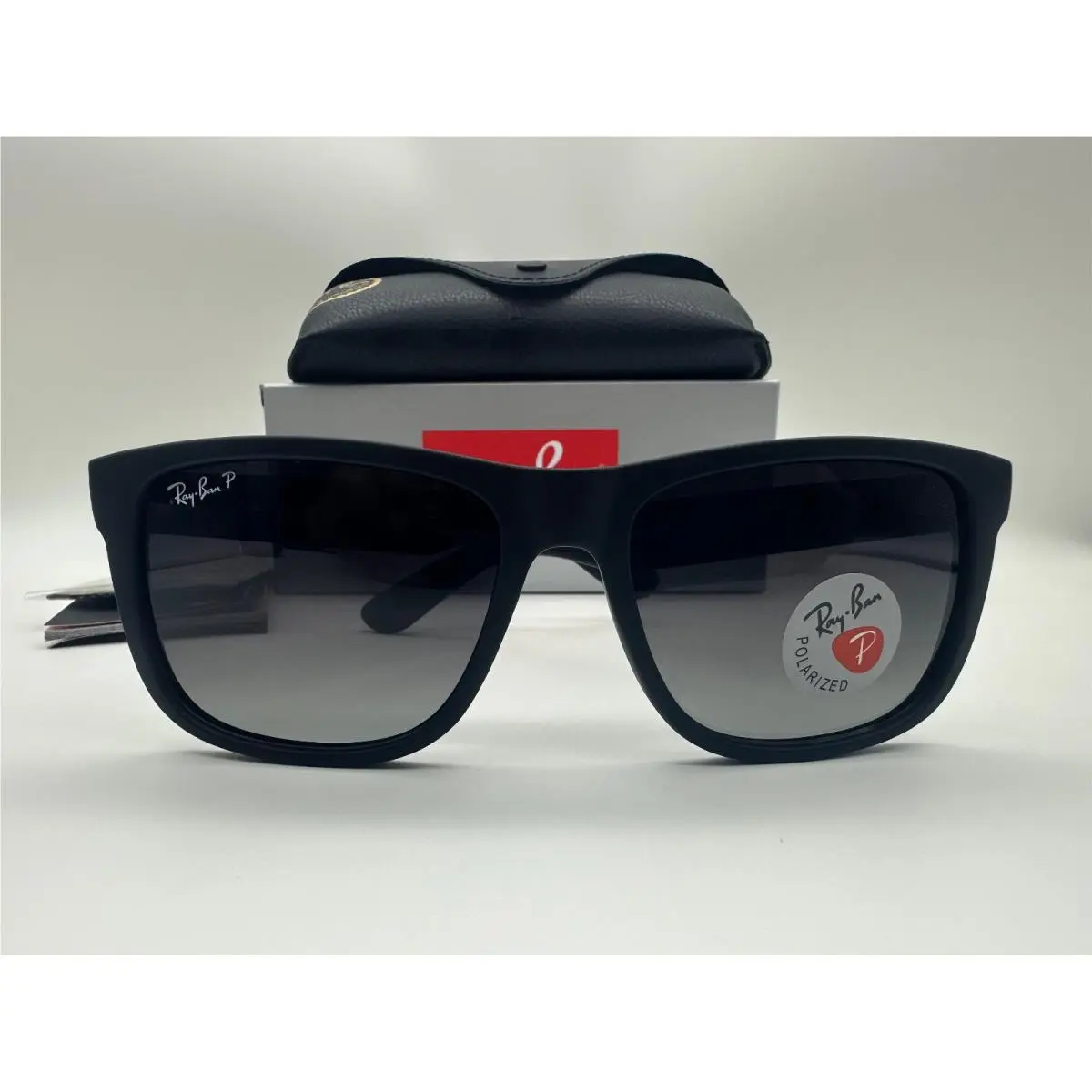 Ray-ban Justin RB4165 622/T3 Matte Black Grey Gradient Polarized Sunglasses 54mm