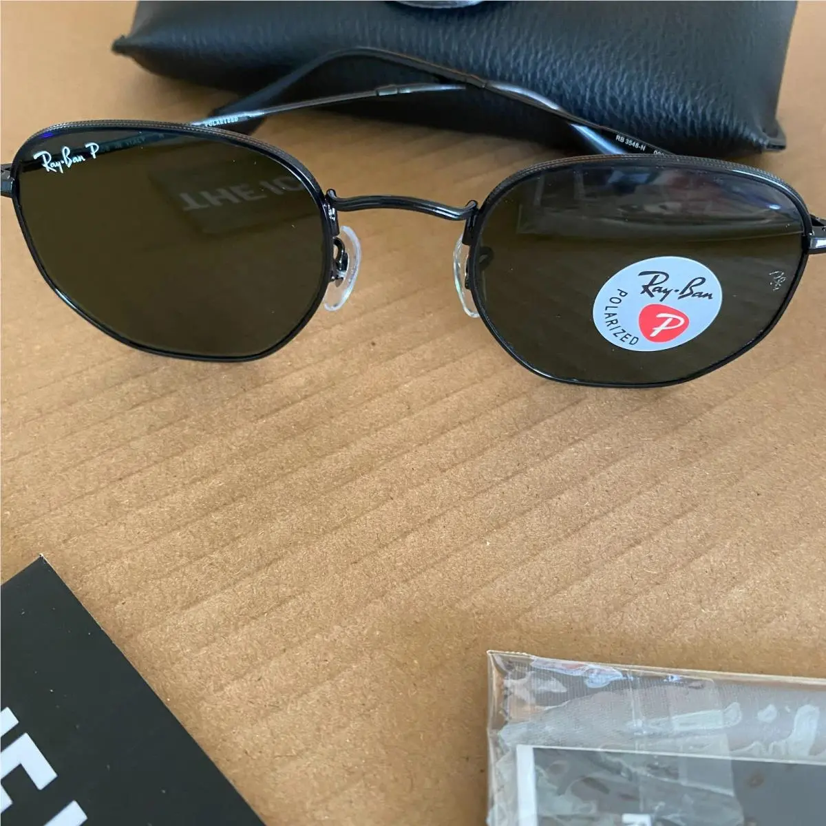 Ray Ban RB3548N 002 58 Black Hexagonal 51 mm Unisex Polarized Sunglasses