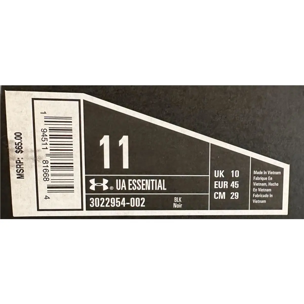 Under Armour shoes - Under Armour Essential - Essential - 3022954-002 - Black (UPC: 194511816684) 8