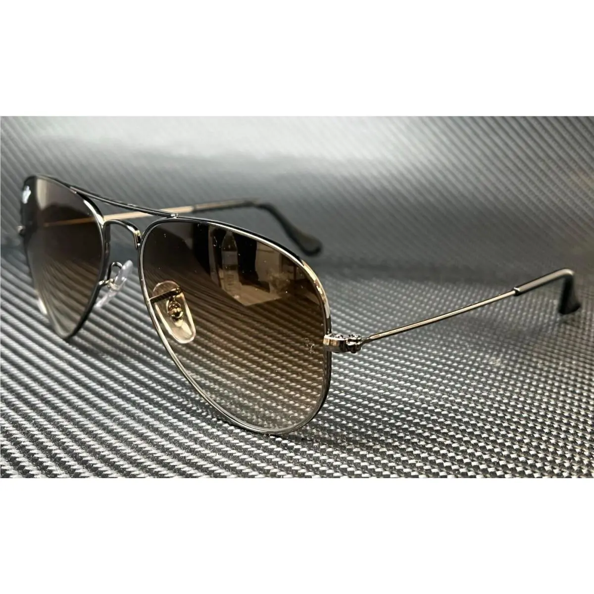 Ray Ban RB3025 004 51 Gunmetal Aviator 58 mm Unisex Sunglasses - Frame: Gray, Lens: Brown