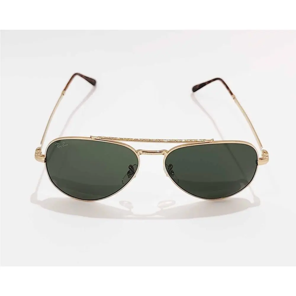 Ray-ban RB3625 Aviator Polished Gold Frame Green Lenses Unisex 58mm