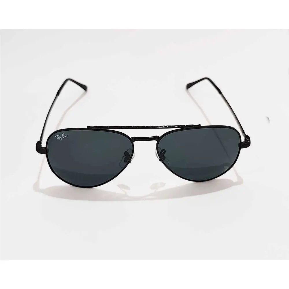 Ray-ban RB3625 Aviator Polished Black Frame Dark Grey Lens Sunglasses 58mm