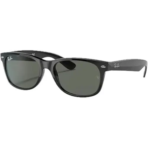 Ray-ban Wayfarer Polarized Green Unisex Sunglasses RB2132-901-5855 - Frame: Black, Lens: Green