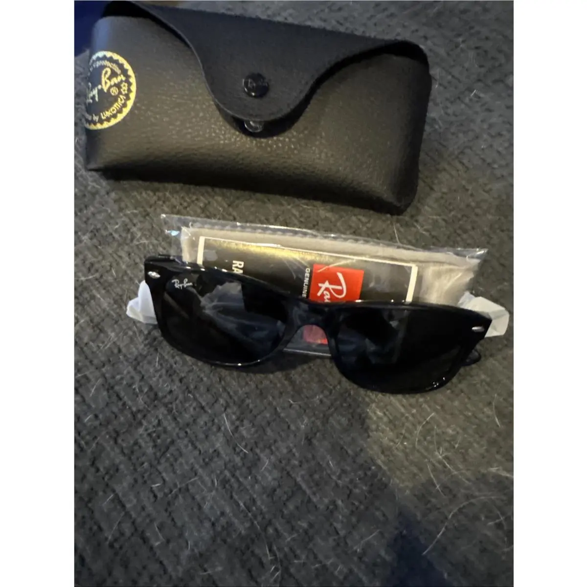 Ray-ban ORB2132 Wayfarer Classic Men`s Sunglasses - Black Frame/green Lens - Frame: Black, Lens: Green