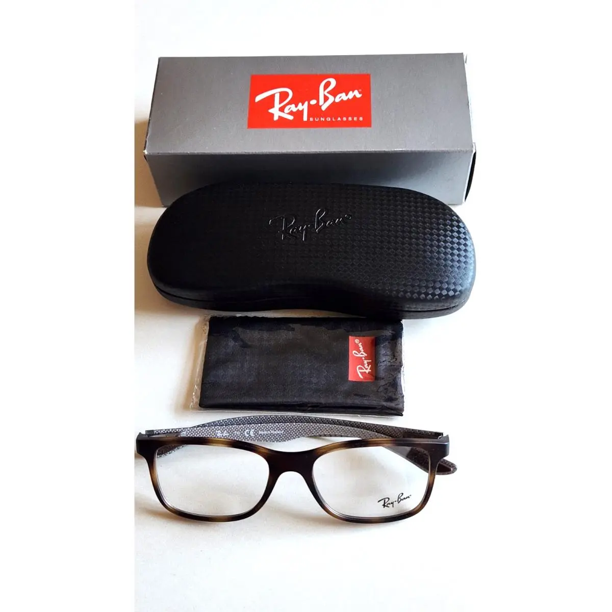 Ray-ban Matte Havana Carbon Fiber Eyeglass Frames by Ray-Ban