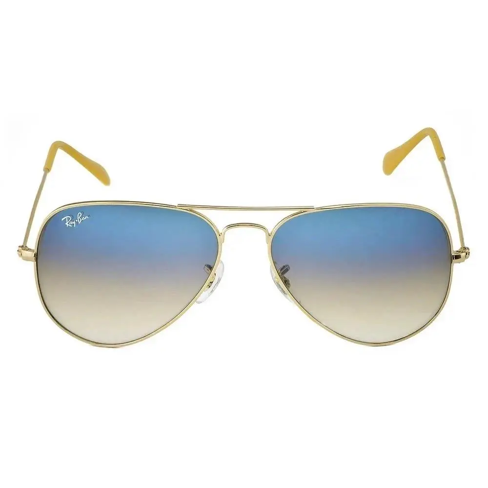 Ray-ban Sunglasses RB3025 Aviator Gradient Gold Frame Light Blue Lenses 58mm by Ray-Ban