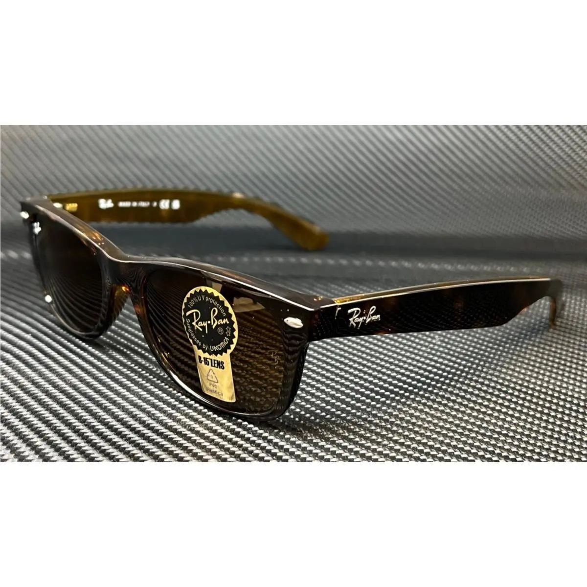 Ray Ban RB2132 710 Havana Square 55 mm Unisex Sunglasses - Frame: Brown, Lens: Brown
