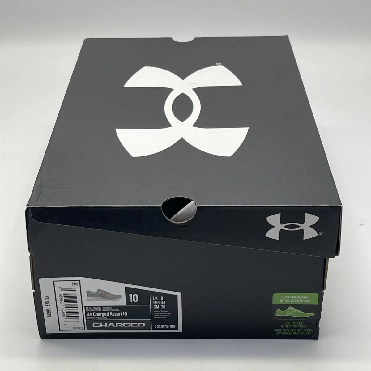 Under Armour shoes - Under Armour Charged Assert 10 - Running - Gray (UPC: 196885464997) 3