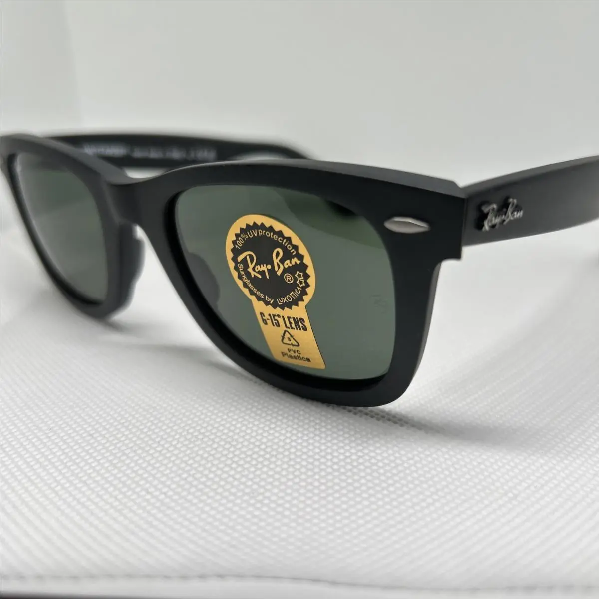 Ray-ban RB 2140 901S 54mm Wayfarer Matte Black Green G-15 Lens Classic