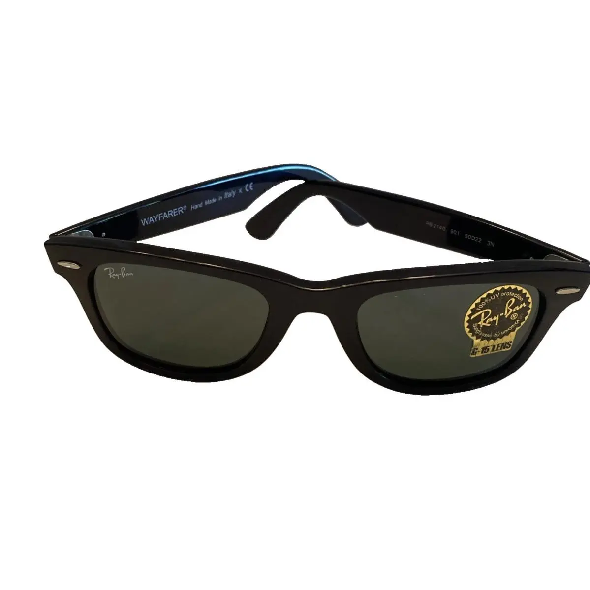 Rayban Black Wayfarer RB 2140 Clear Eyeglasses Glasses Italy