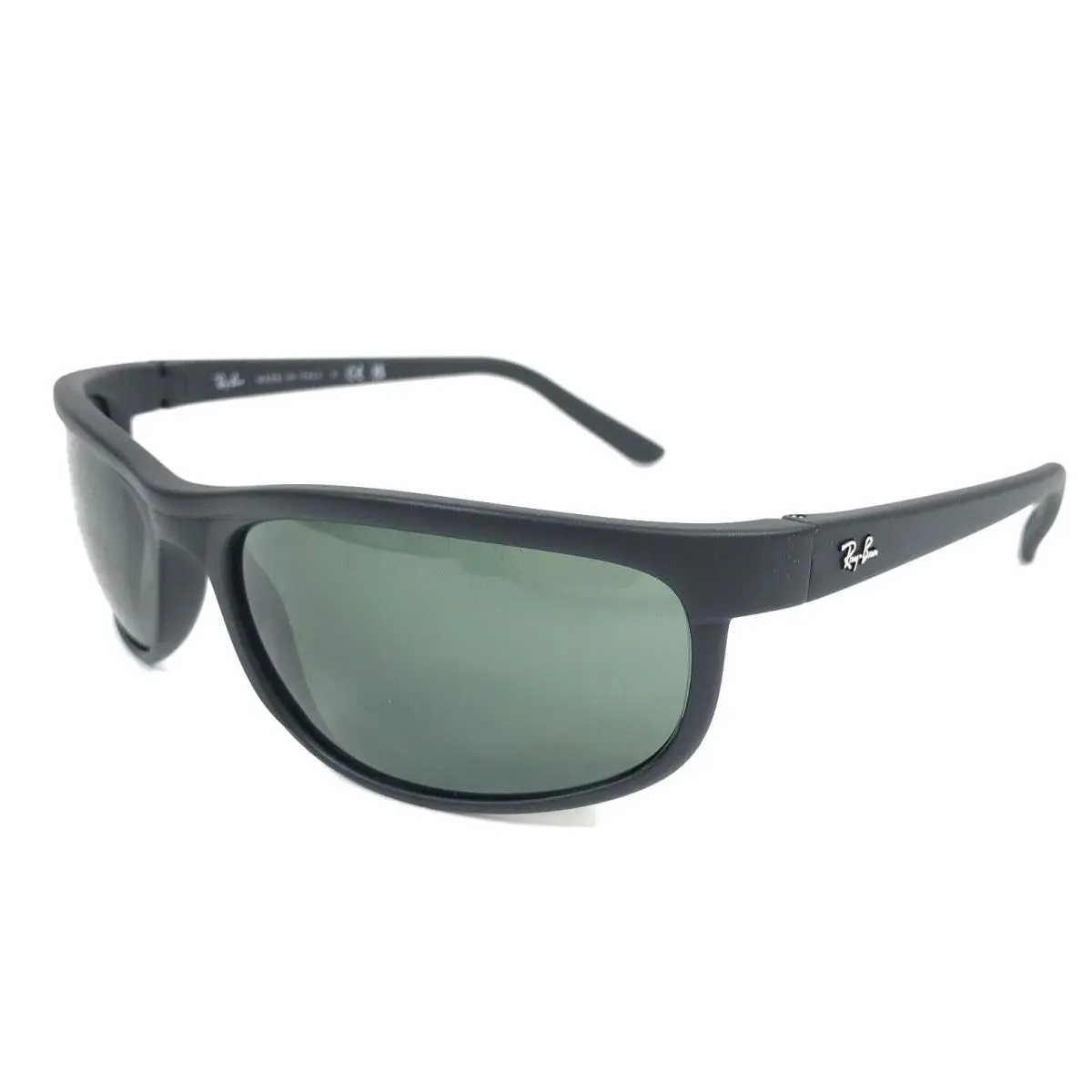 Ray-ban Sunglasses RB2027 W1847 Matte Black Rectangle Frames with Green Lenses
