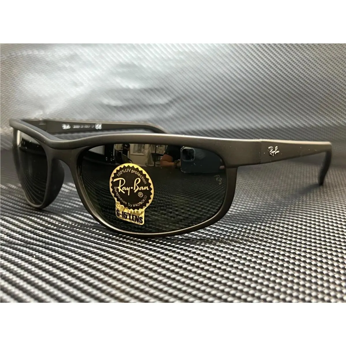 Ray Ban RB2027 W1847 Black Rectangle 62 mm Unisex Sunglasses