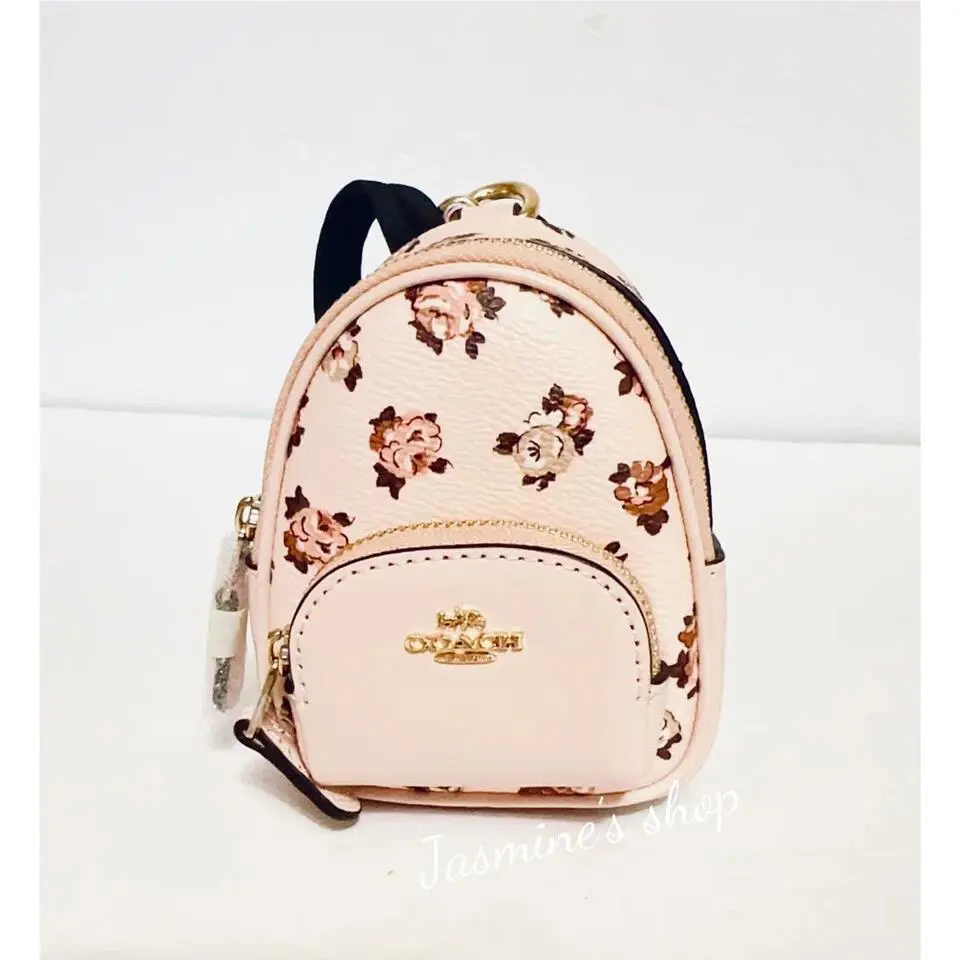 Pink Teddy Bear Bag Charm Key Chain/dice Cluster/hear Charm rosette backpack CAA68 by Coach