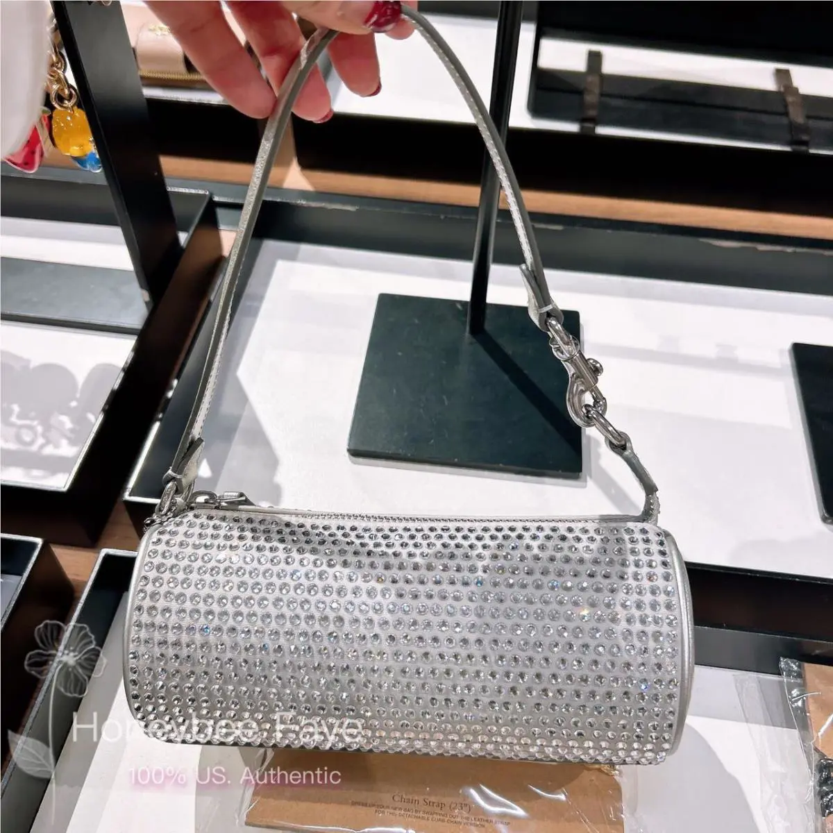 Nolita Barrel Bag Camo/ Creature/ Cherry Print CX208/CW398/CP248/CR371 CW398 Silver/Silver by Coach
