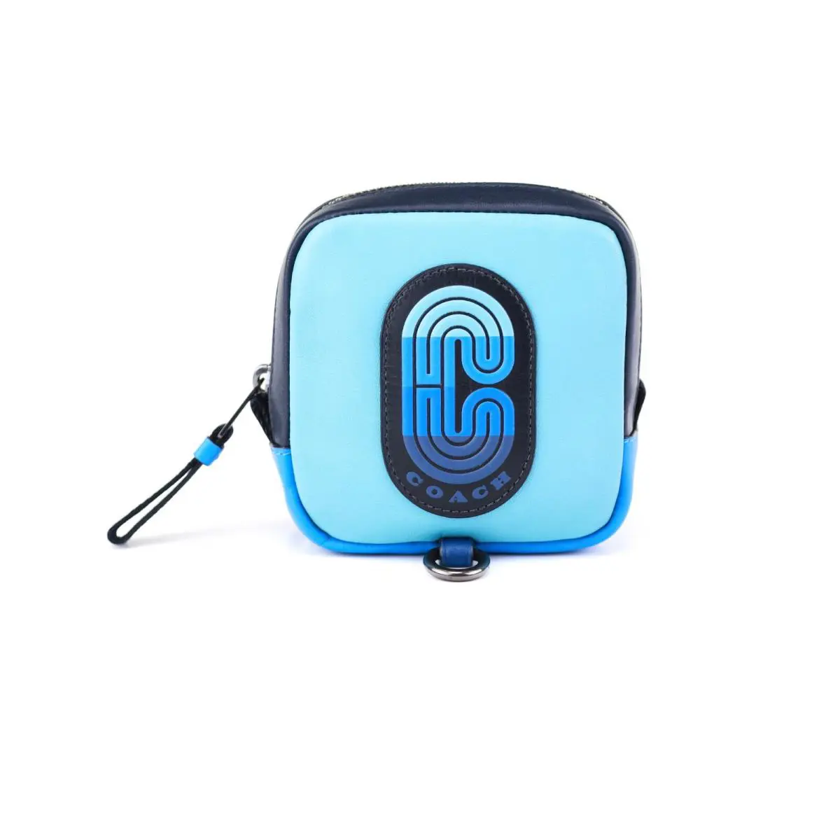 Patch Organizer Travel Pouch Bag Square Blue by Coach
