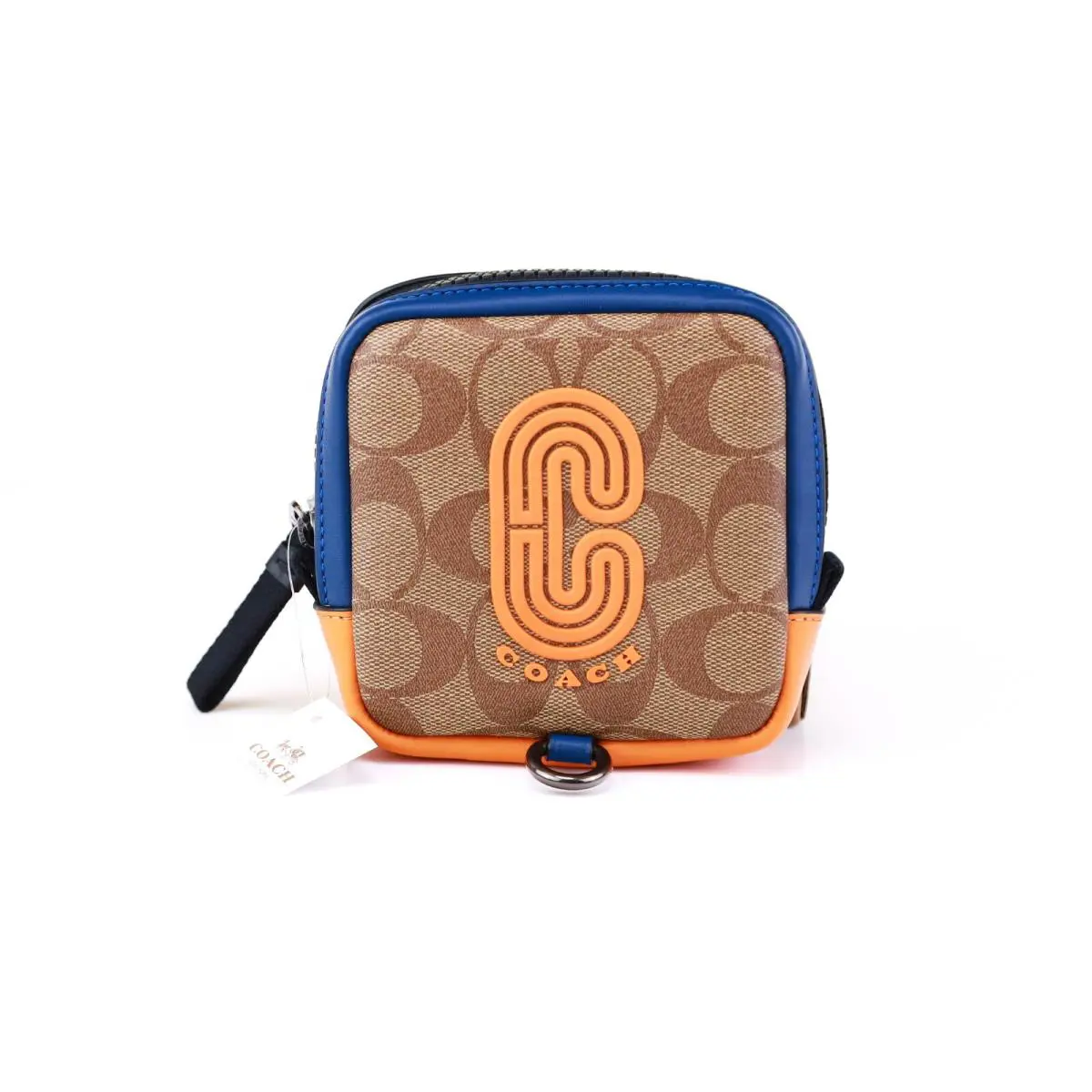 Patch Organizer Travel Pouch Bag Square Khaki by Coach