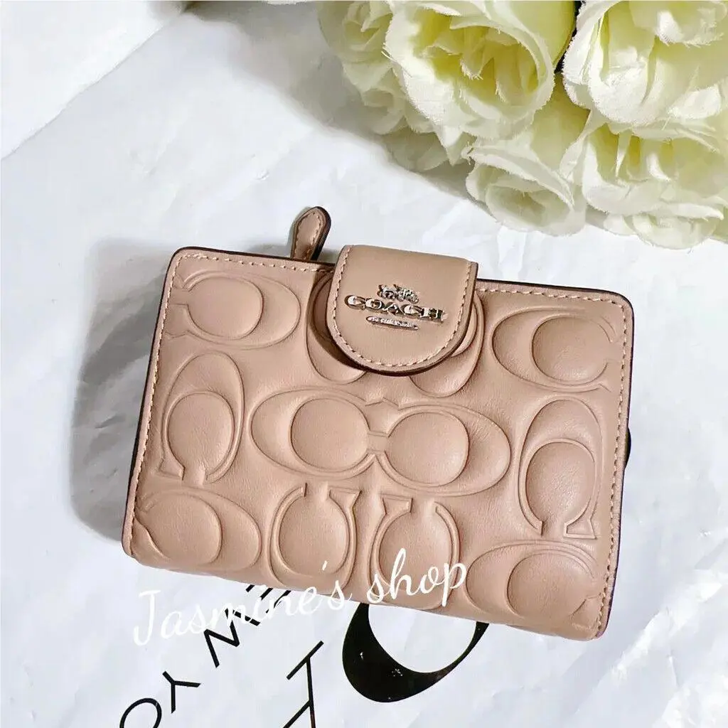 Coach Medium Corner Zip Wallet with Signature CM241/CZ341