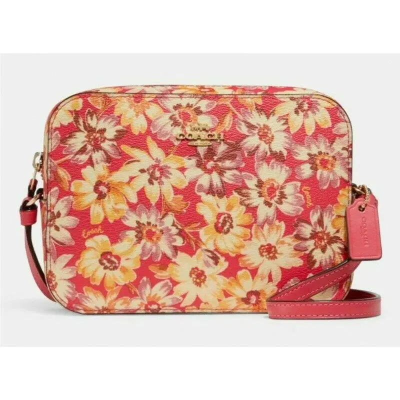Coach Pink Floral Multi Daisy Print Bag Wallet Wristlet or Set Choices
